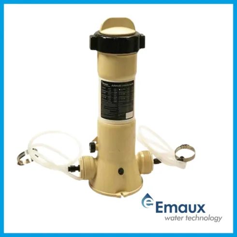 Bình châm Clo viên tự động Emaux, Bộ mài mòn Chlorine hồ bơi, Bộ châm Clo hồ bơi, Bộ mài mòn hóa chất hồ bơi - 11Kg Clo (hồ <80m3)